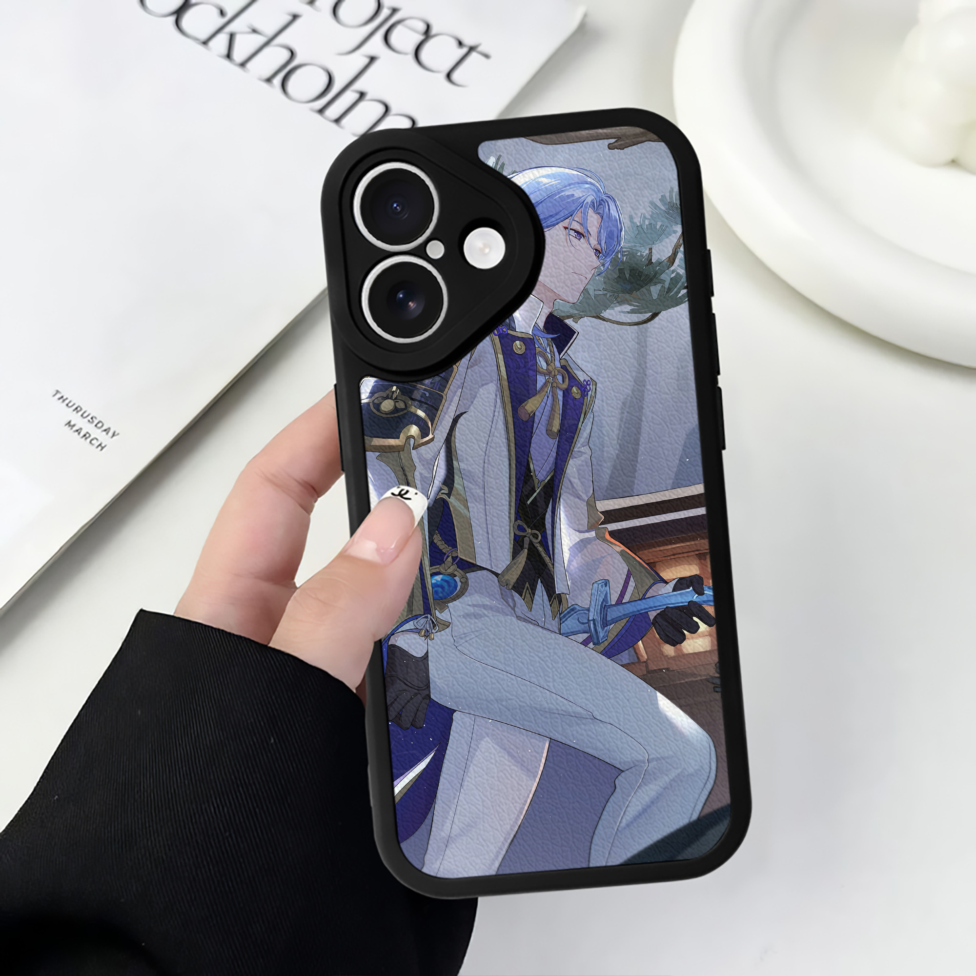 げんし神 genshin 【iPhone 16シリーズ対応】シリコンスマホケース（レザー調） 材質：シリコン